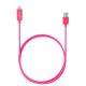 LED Micro USB Sync and Charge Cable-Pink-6ft