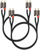 2RCA Male to 2RCA Male Stereo Audio Cable - 2 Pack