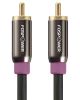FosPower Single (1) RCA to Single (1) RCA Gold Plated Subwoofer Audio Cable - 10ft