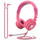 FosPower On Ear Stereo Headset w/ 3.5mm detachable mic; 3.5mm aux cable for Kids (Max 85dB)