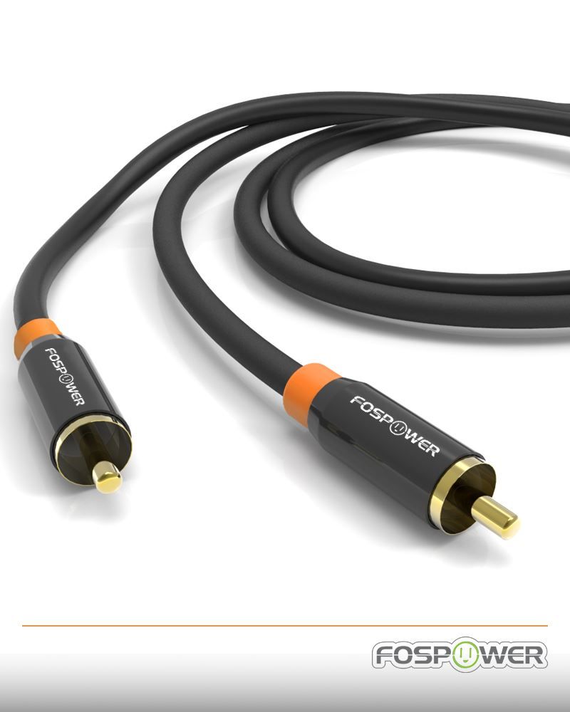 Câble Audio coaxial à Angle Droit Audio numérique RCA vers RCA Double câble coaxial 90 degrés pour Haut-Parleur Hi-FI subwoofer1.5m 