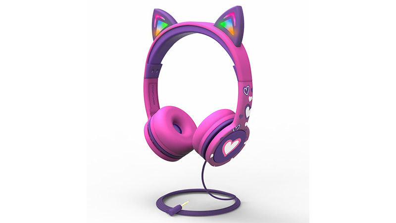 New FosPower Kids Stereo Headset with Light Up Cat Ears Brings a Dance Party for Kids
