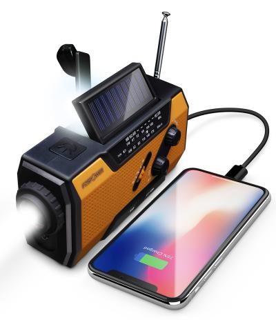 Stay Home: Emergency Solar Hand Crank Portable Radio