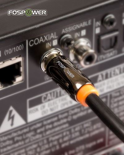 24K Oro Chapado Conectores 0,9m/3ft RCA Macho a RCA Macho Premium S/PDIF Digital Audio Coax Cable FosPower Cable de Audio RCA 